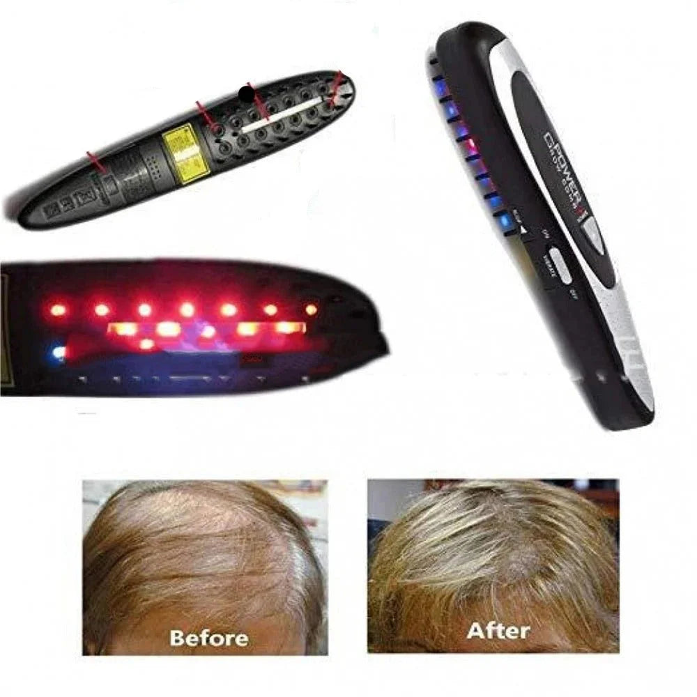 Power Grow Comb - Electric Laser Treatment Comb Stop Hair Loss Regeneration Therapy